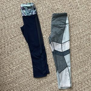 Lot 2: Lululemon crop legging, Sz 4 and Zella crop legging Sz S.